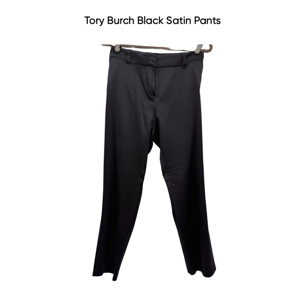 Tory Burch Black Satin Pants